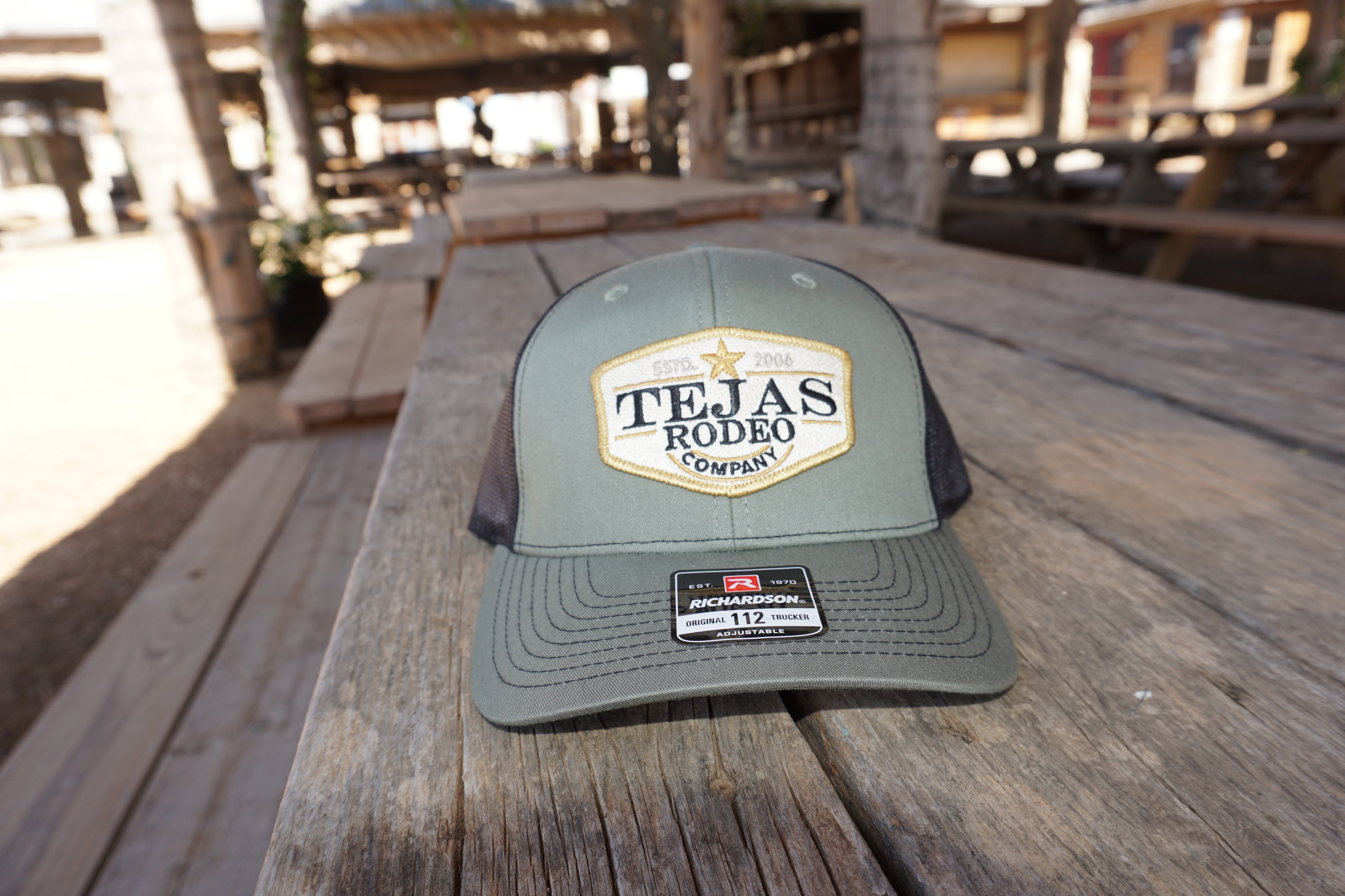 Original Tejas Rodeo Gold Star Patch Trucker Caps (NEW)