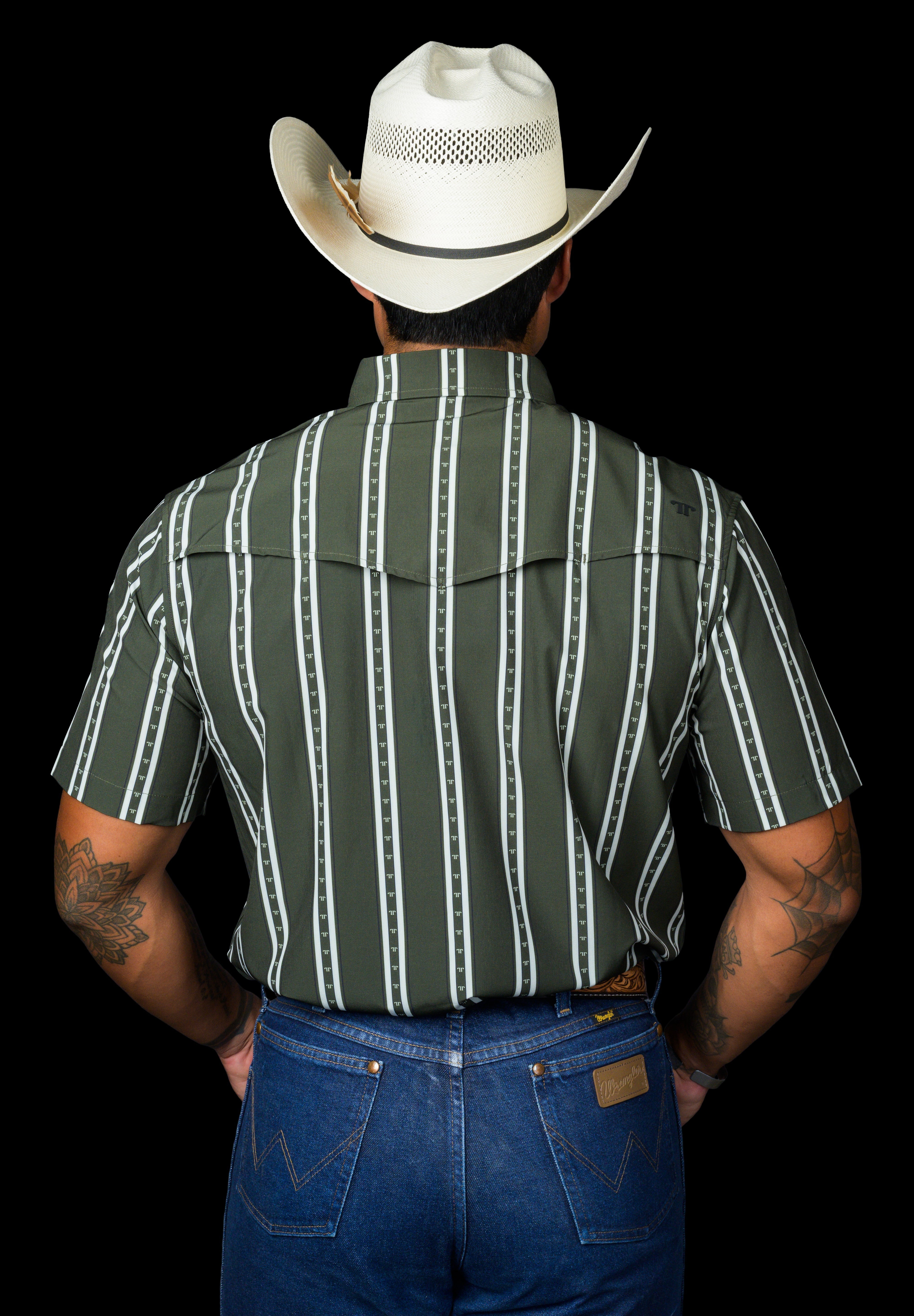 The Tucker in Green Short Sleeve Snap Ferrell Shirt