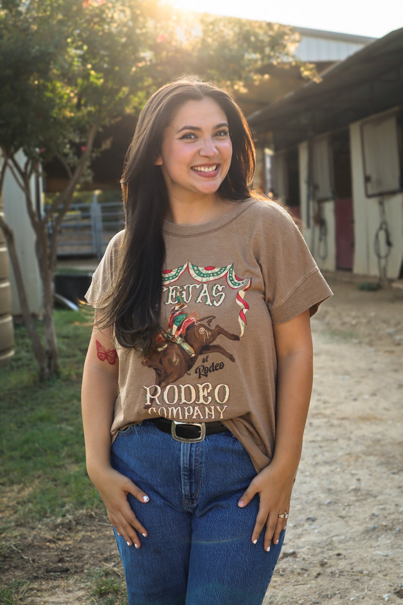 Ladies Cut - "20 Years Of Rodeo" Tejas Anniversary Tee
