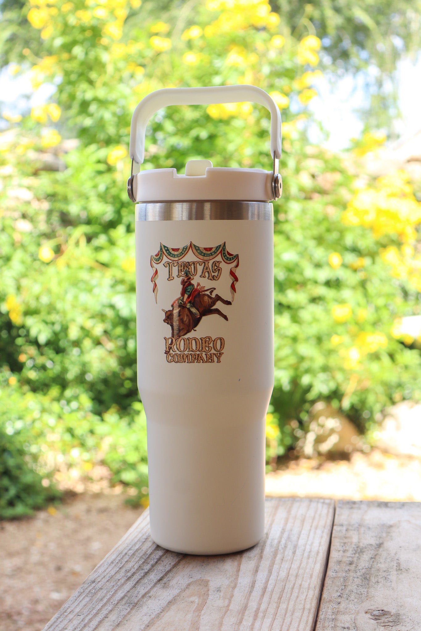 White - 30oz Tejas Travel Tumbler