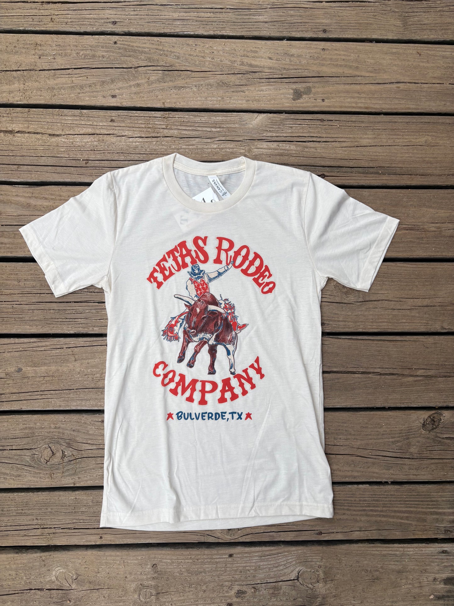 Adult Red, White, and Blue Bull Rider Tee