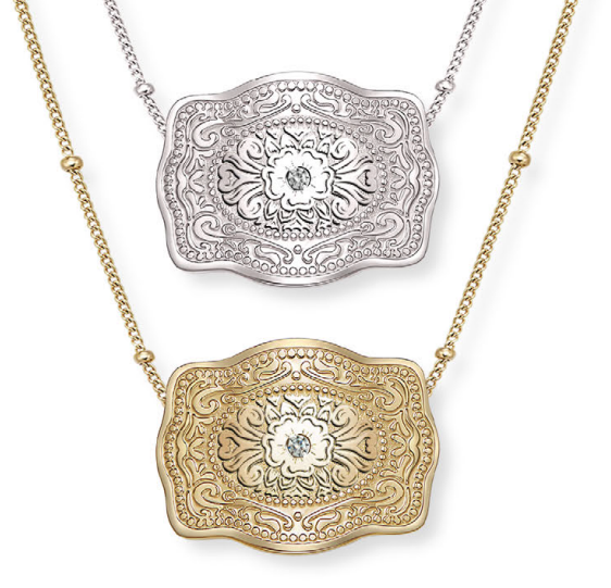 SpurWest Ultra Mini Belt Buckle Necklace (Amelia Rose)