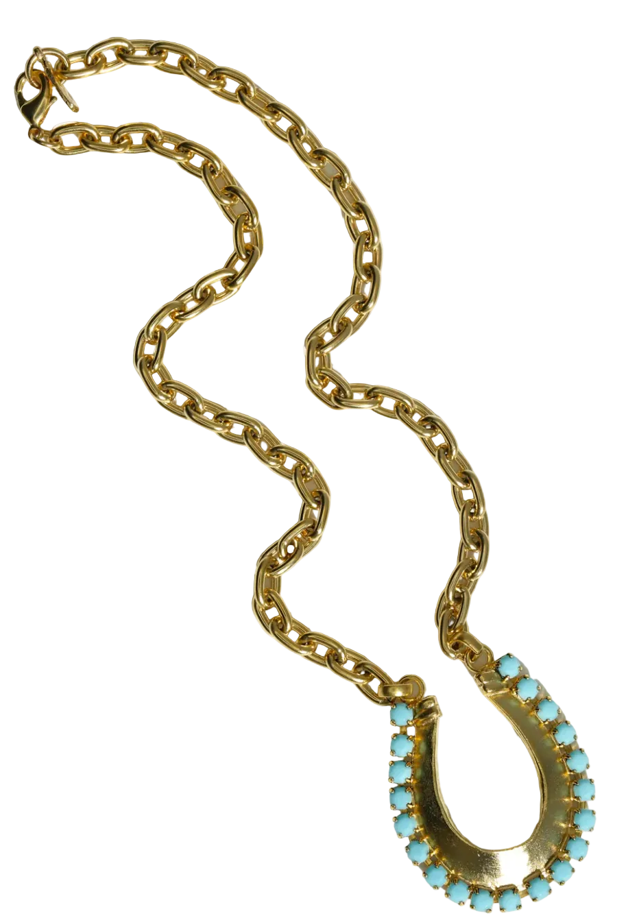 Yochi Turquoise Horseshoe Necklace