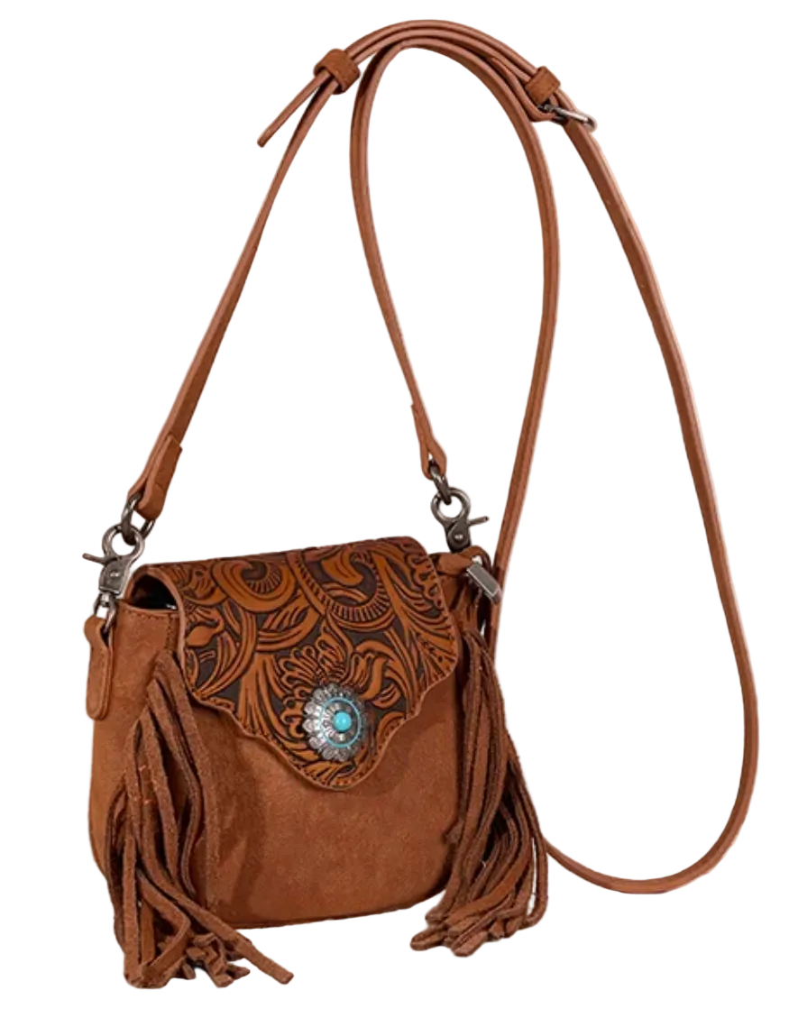 Montana West Fringe Muse Flap Crossbody Purse