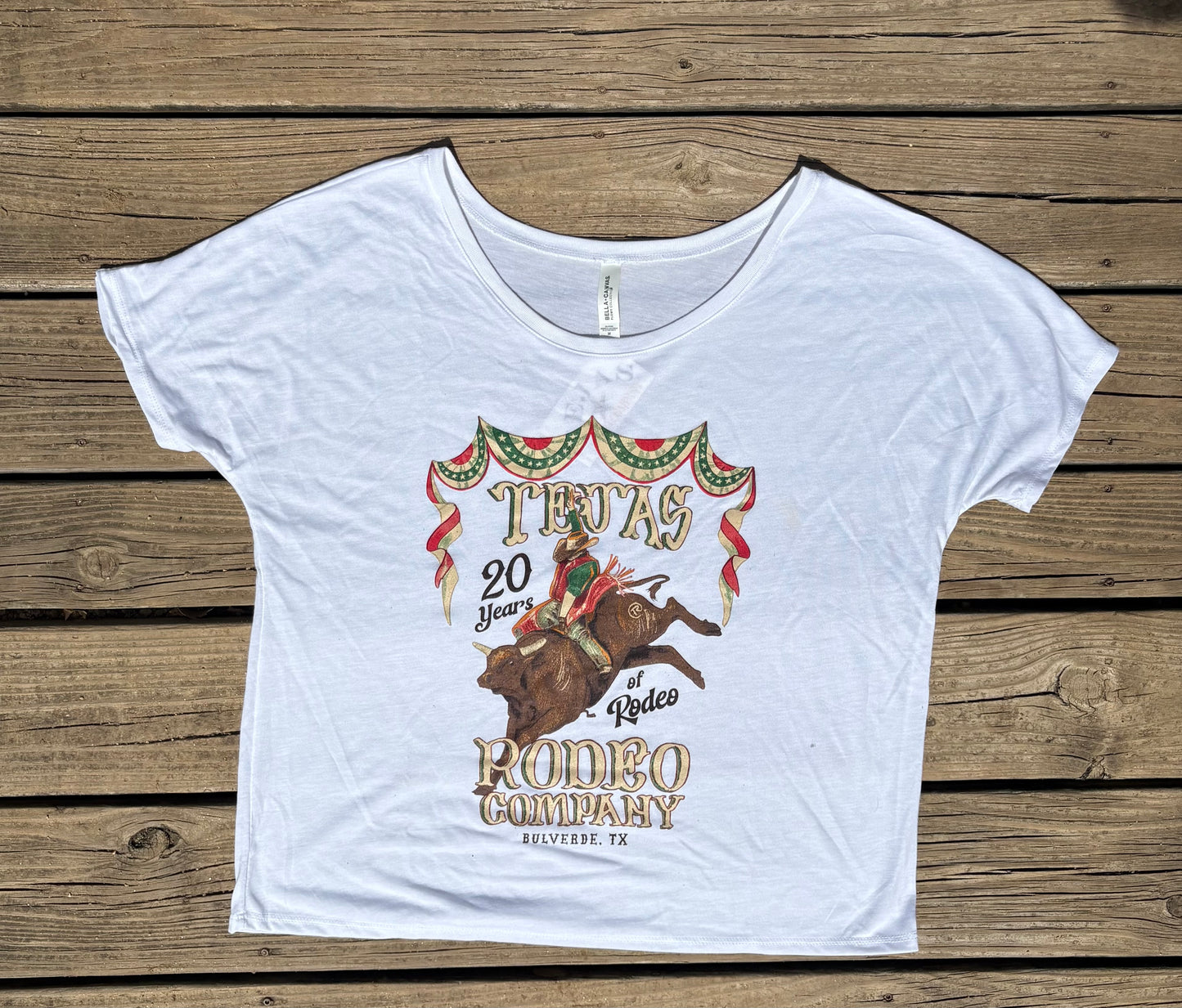Ladies Cut - "20 Years Of Rodeo" Tejas Anniversary Tee