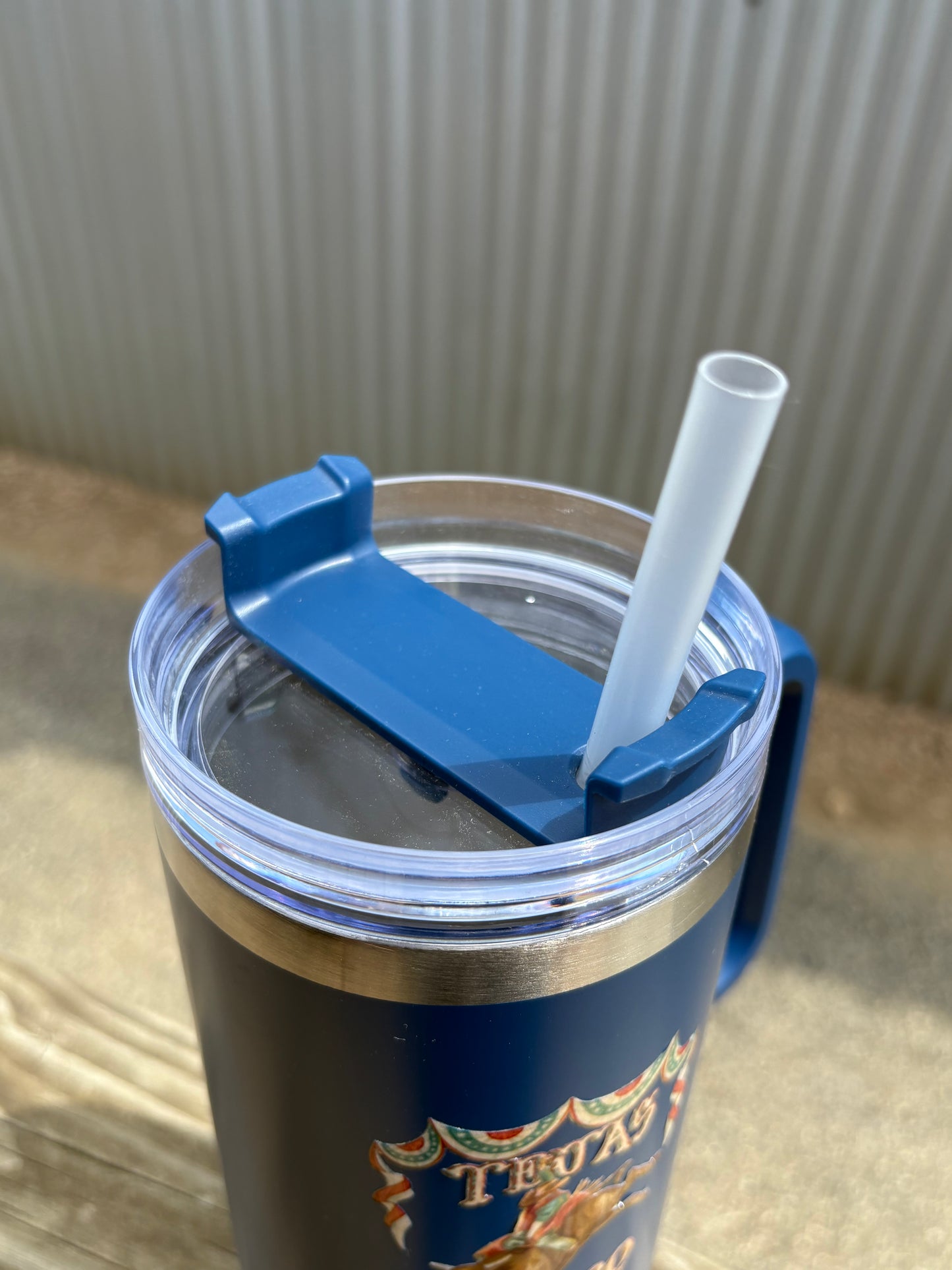 Navy Blue - 40oz Tejas Travel Tumbler w/ handle