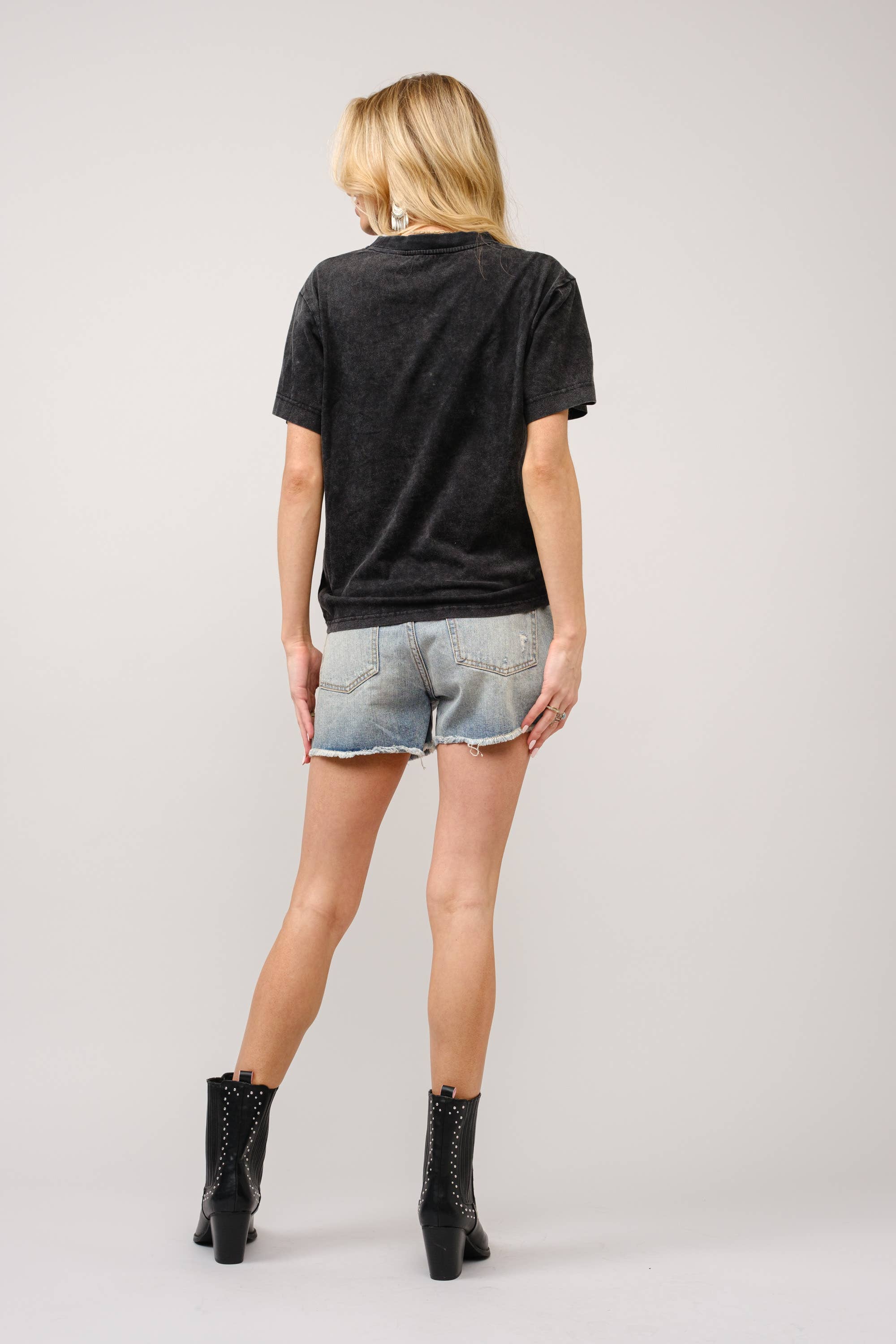 Boots Embroidered Washed Graphic T-Shirt