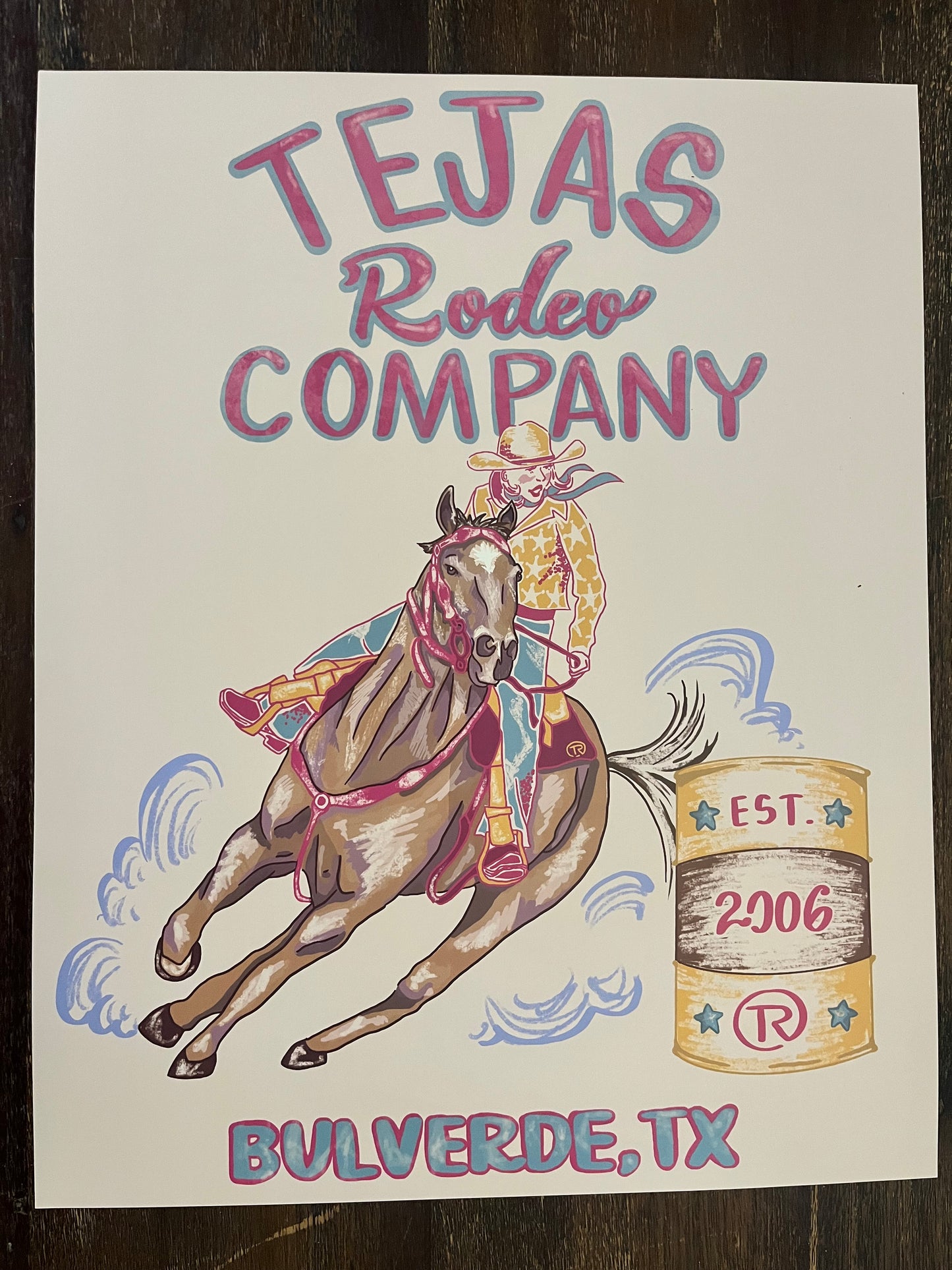 Tejas Rodeo Poster 16"x20"