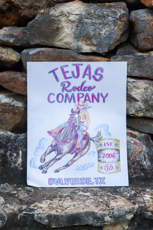 Tejas Rodeo Poster 8.5"x11"