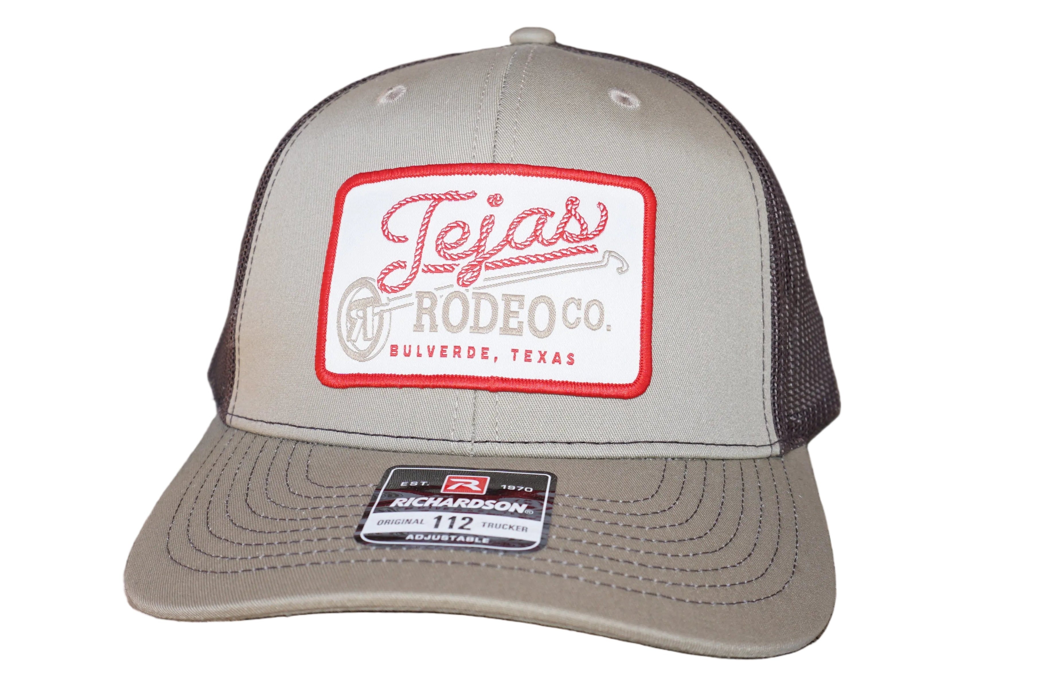 Original Tejas Rodeo Red Rope Patch Trucker Cap (NEW)