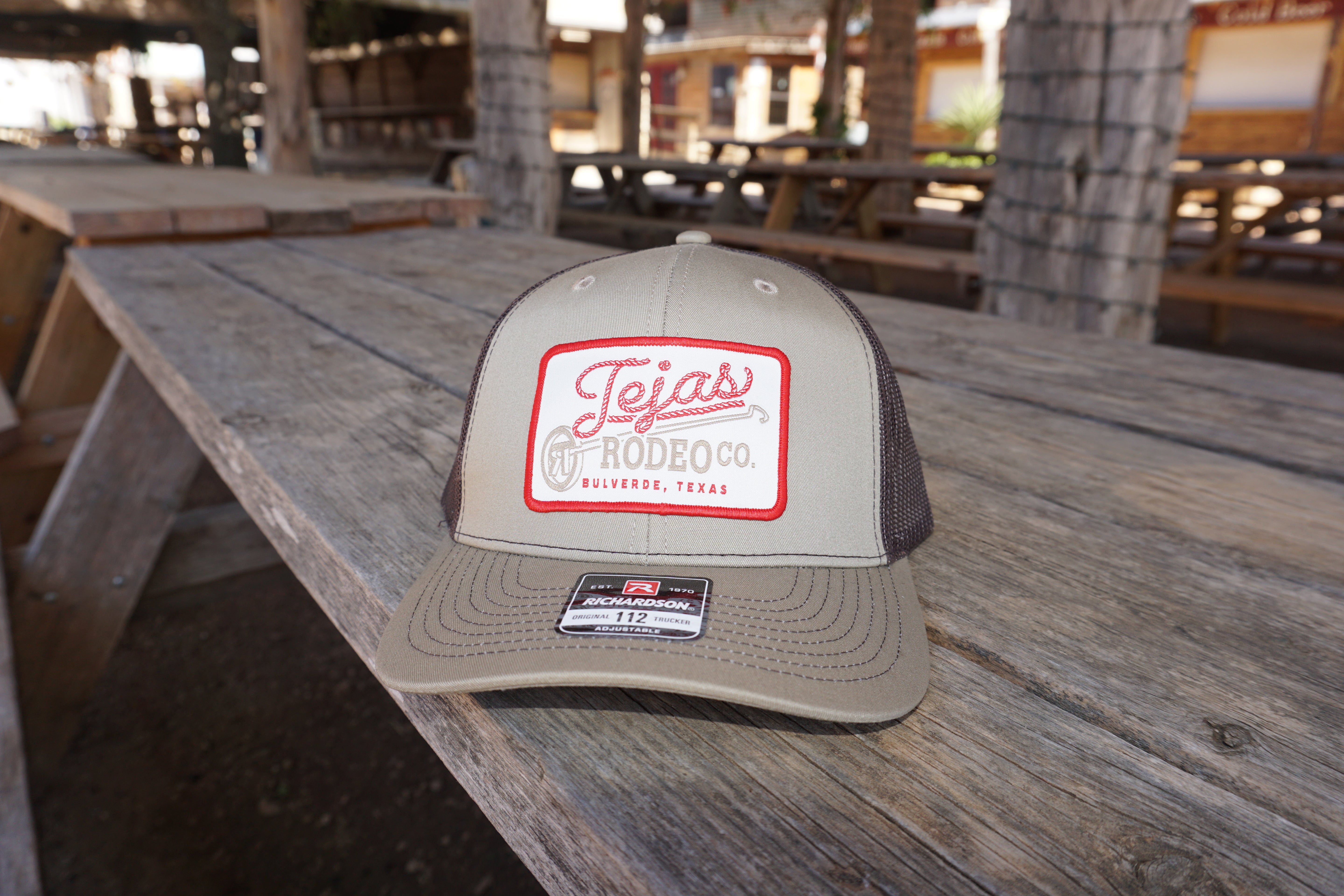 Original Tejas Rodeo Red Rope Patch Trucker Cap (NEW)