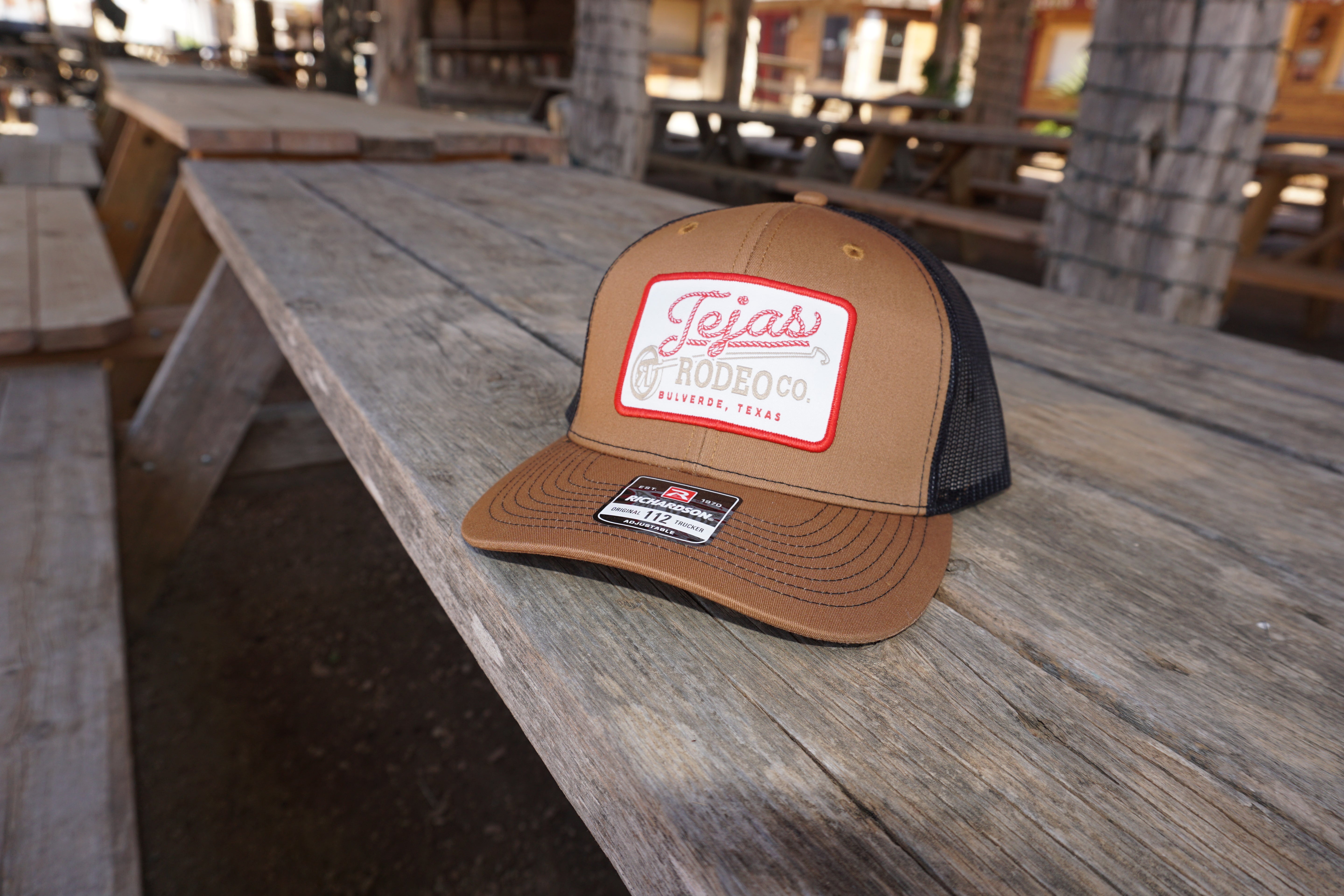 Original Tejas Rodeo Red Rope Patch Trucker Cap (NEW)