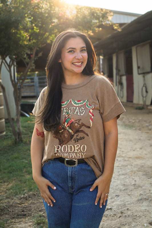 Ladies Cut - "20 Years Of Rodeo" Tejas Anniversary Tee