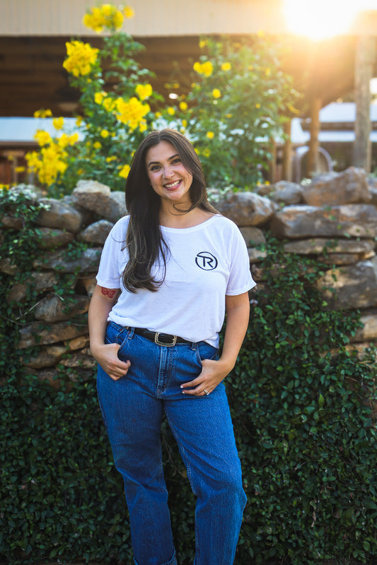 Ladies - Tejas Branded Longhorn Slouch Tee