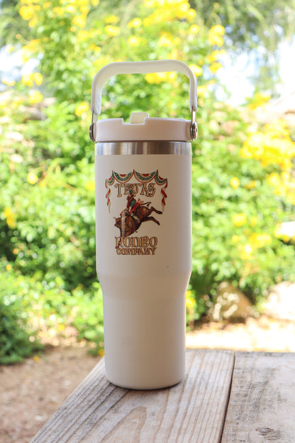 White - 30oz Tejas Travel Tumbler