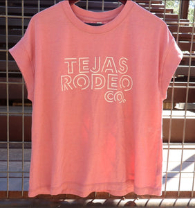 Ladies - Tejas Rodeo Co. Outline Crop Top