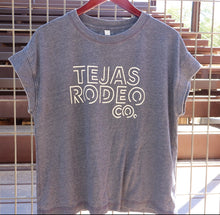 Load image into Gallery viewer, Ladies - Tejas Rodeo Co. Outline Crop Top
