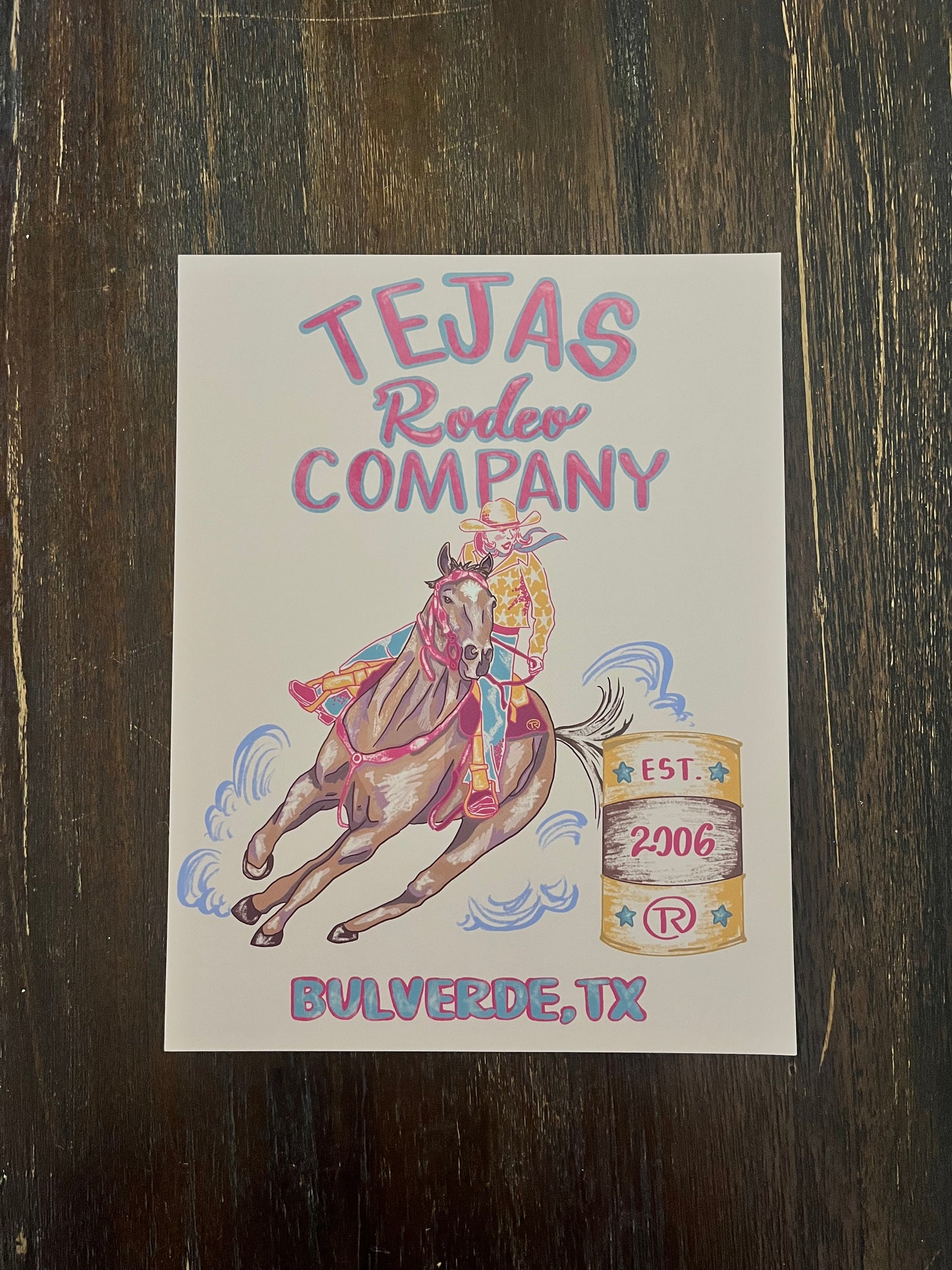 Tejas Rodeo Poster 8.5"x11"