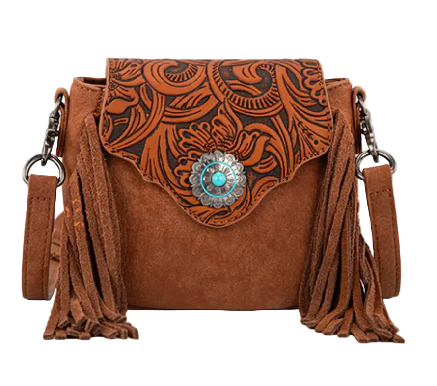 Montana West Fringe Muse Flap Crossbody Purse