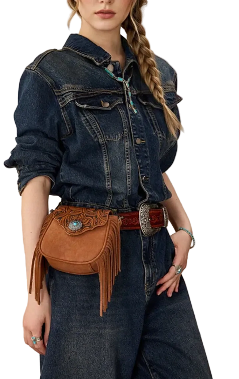 Montana West Fringe Muse Flap Crossbody Purse