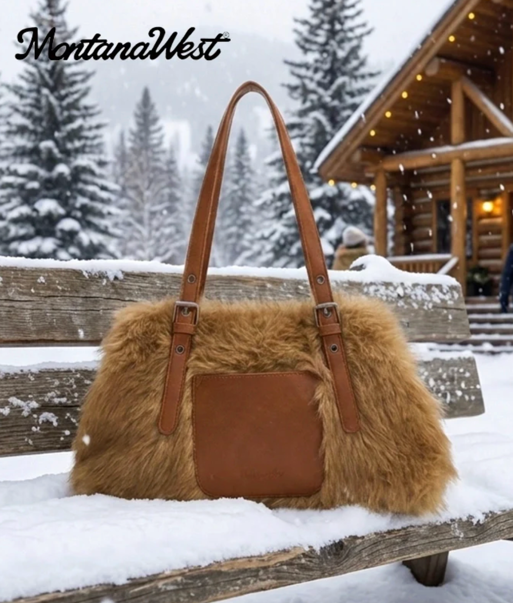 Montana West Plush Faux Fur Bag