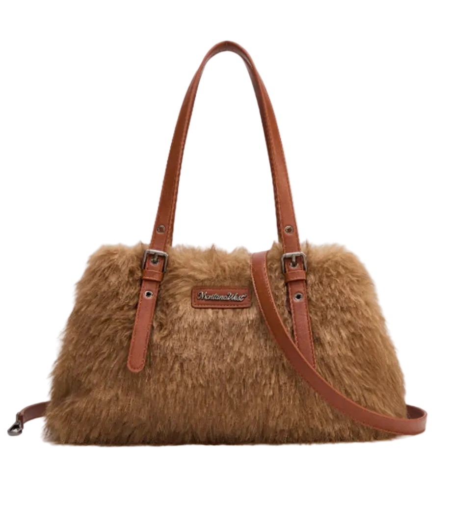 Montana West Plush Faux Fur Bag