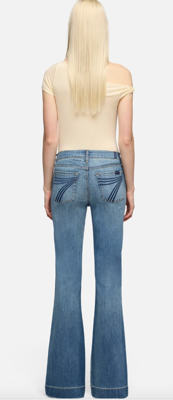 7 For All Mankind Dojo Slim Illusion- Distressed Authentic Light 36"