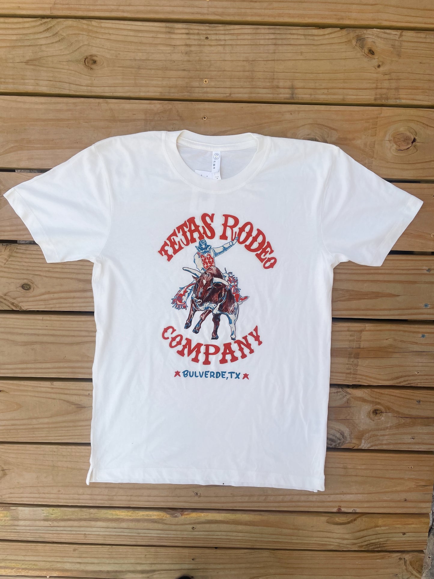 Adult Red, White, and Blue Bull Rider Tee