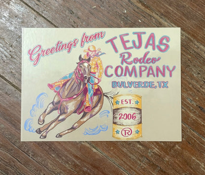 Barrell Racer Postcard