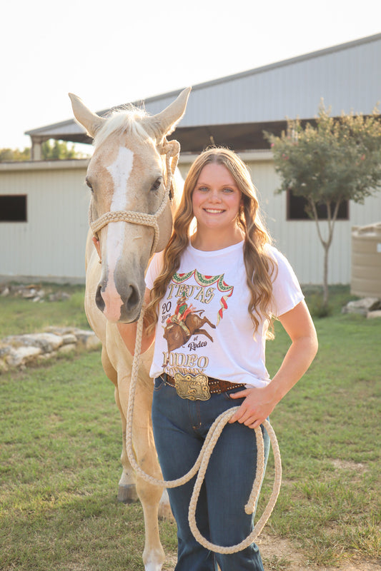 Ladies Cut - "20 Years Of Rodeo" Tejas Anniversary Tee