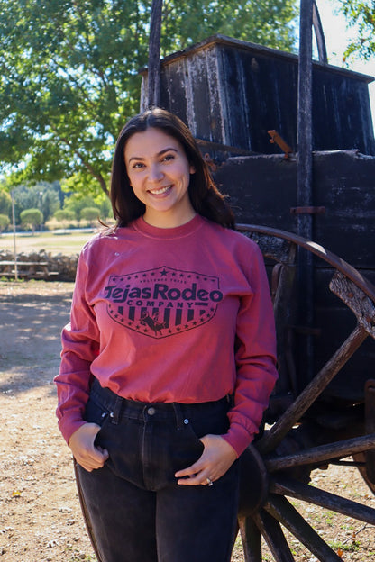 Adult - Tejas Emblem Long Sleeve Tee